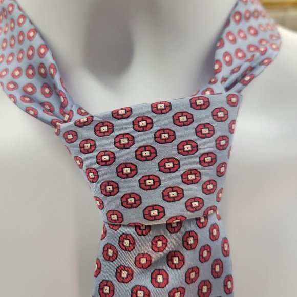CHRISTIAN DIOR TIE SILK NECKTIE BLUE - Picture 1 of 7